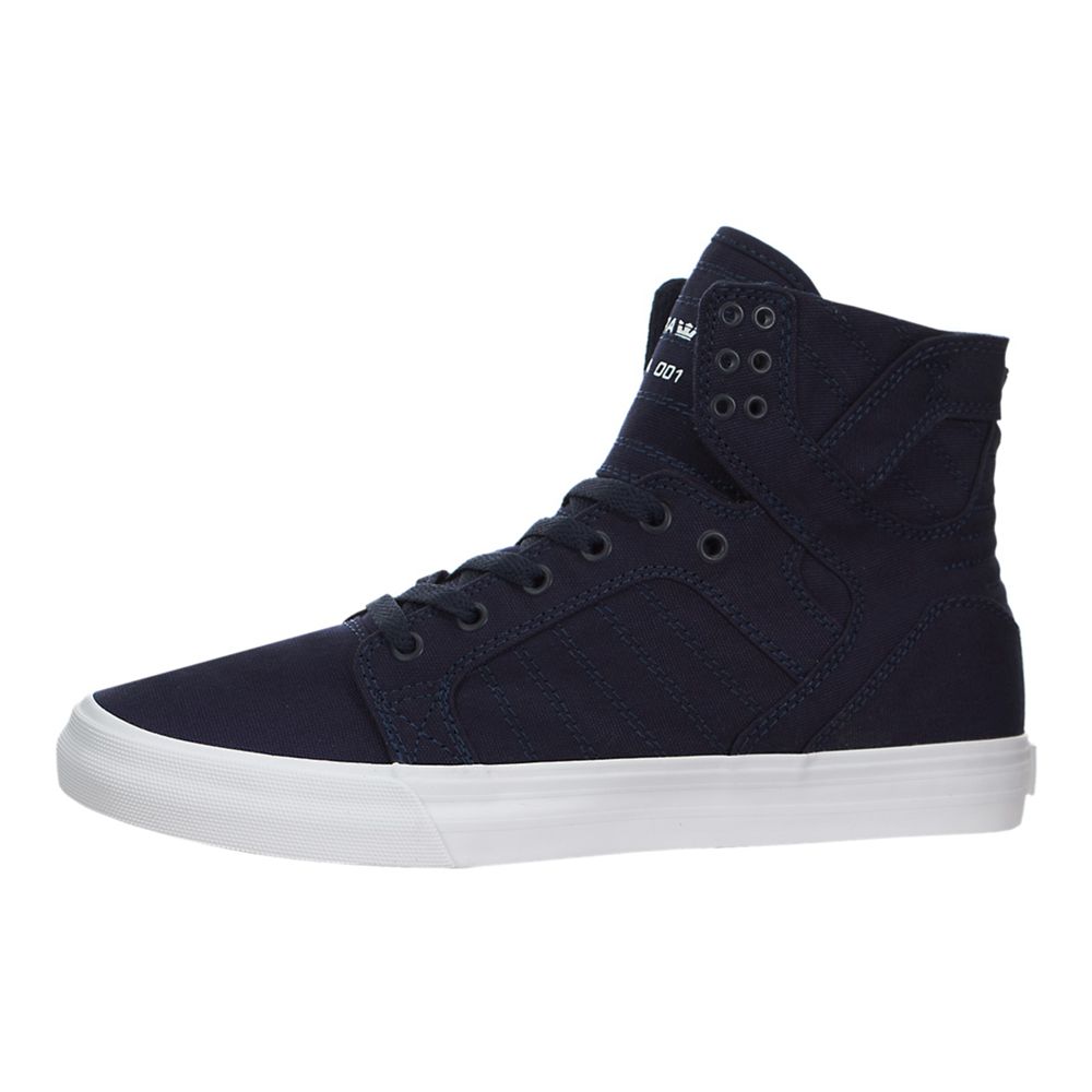 Baskets Montantes Supra SkyTop D Bleu Marine Navy/White Homme | VKI-25750738